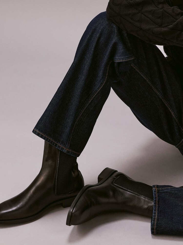 カルバンクライン　レザー　 サイドゴアブーツ　  Calvin Klein（カルバン・クライン）の「【Calvin Klein