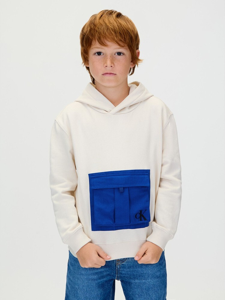 れもん   カルバンクライン 限定パーカー パーカー - ロングスリーブアーカイブロゴフリースジップ