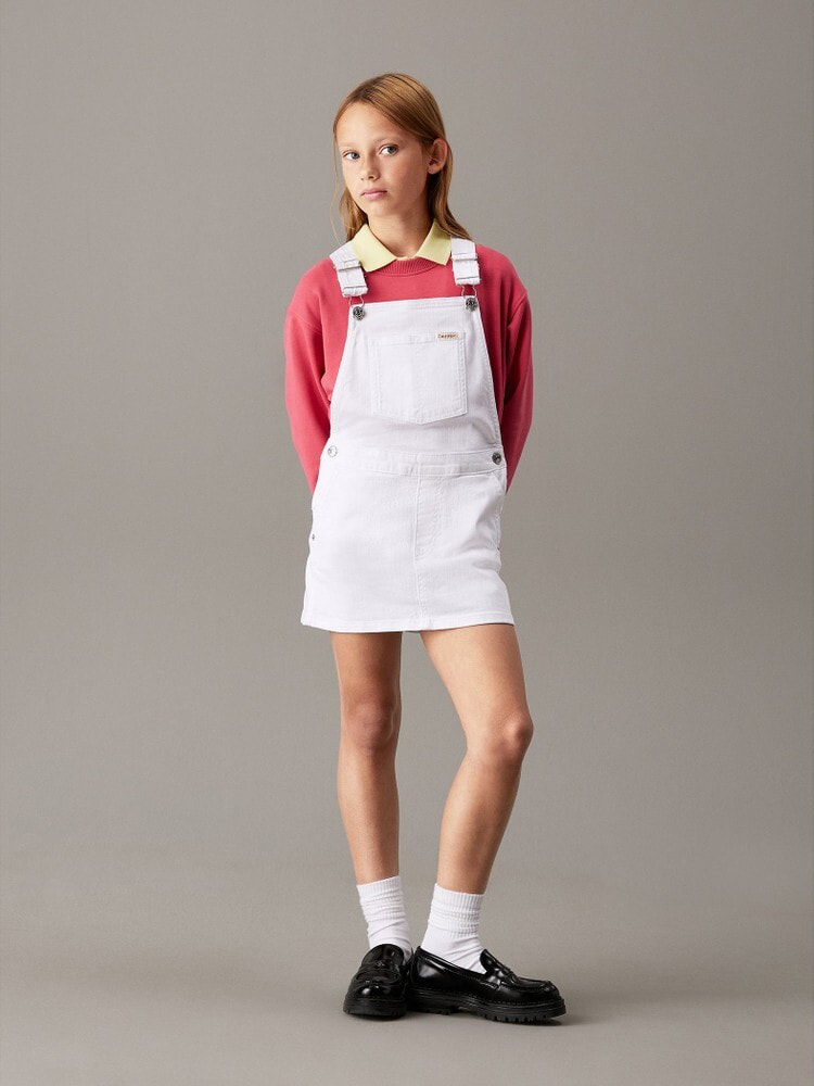 Alexander McQueen ベルト付き デニムワンピース ホワイト org.jpg