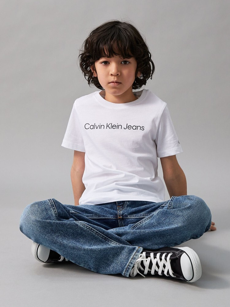 Kids】インスティテューショナルロゴTシャツ | カルバン・クライン