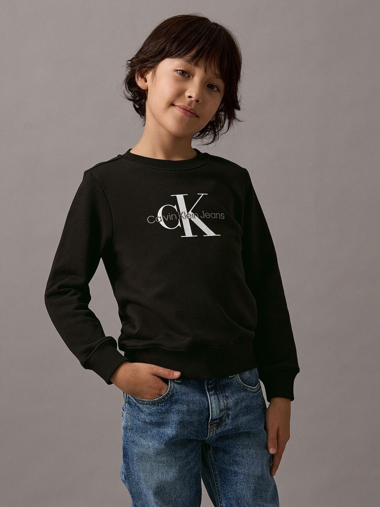 公式オンラインストア限定商品]キッズ - CKモノグラムテリークルー