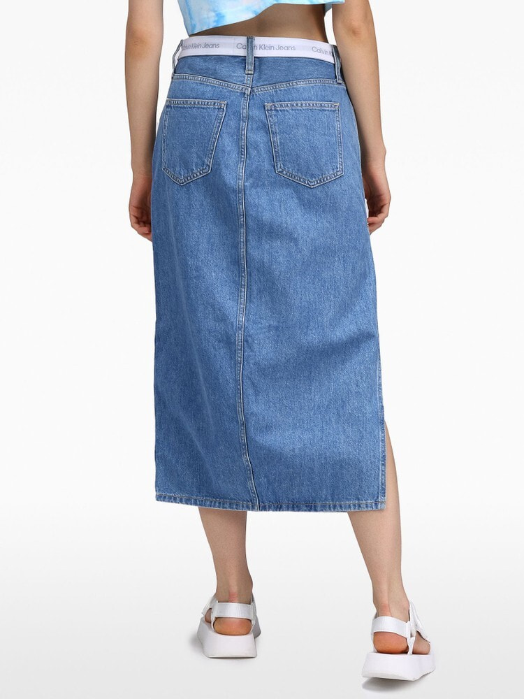 お中元 カルバンクライン レディース スカート ボトムス Denim skirt