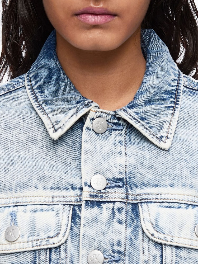 Calvin Klein Jeans デニムジャケット ロゴタグ cK刻印ボタン+