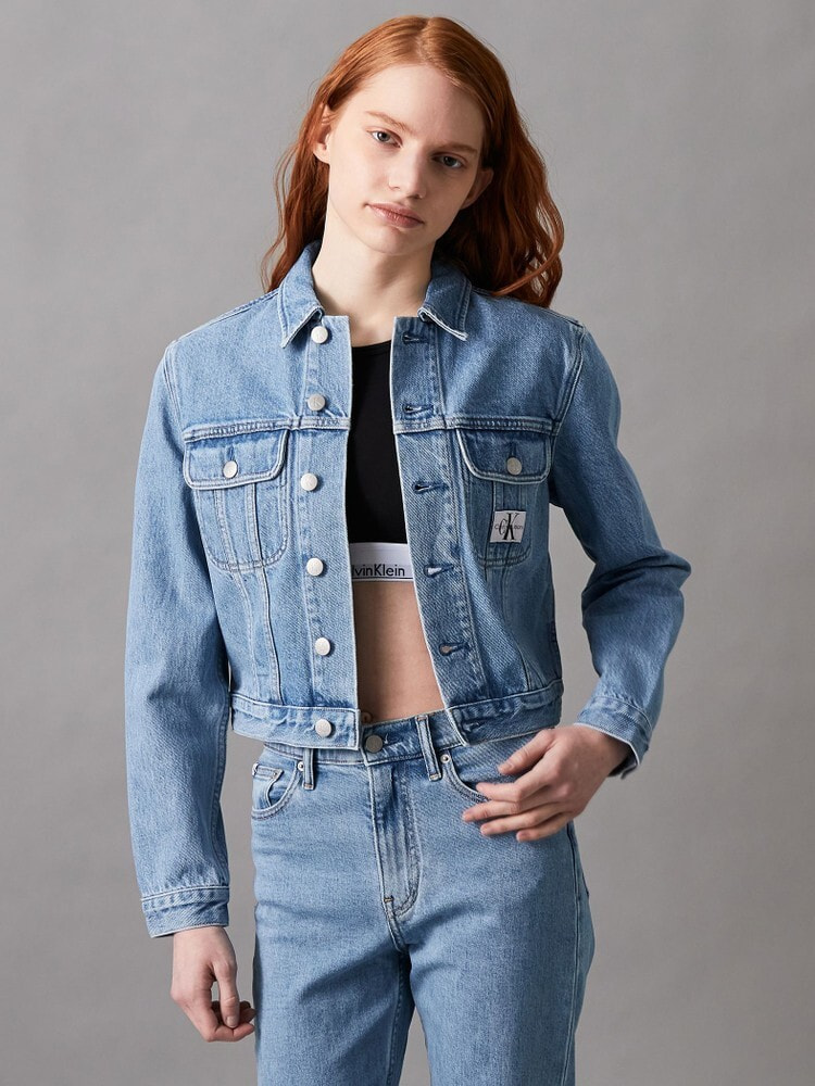 新品タグ付 Calvin Klein Jeans クロップドデニムジャケット MTURN_L240302