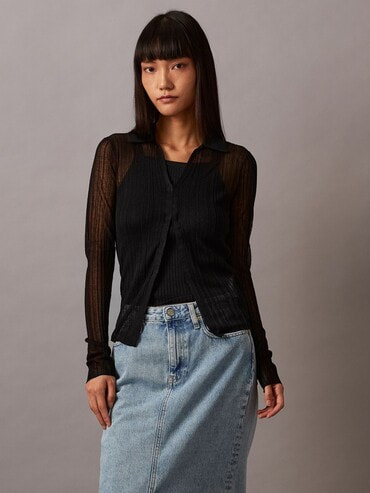 美品CK calvin klain フレアースリーブスカートスーツ なし