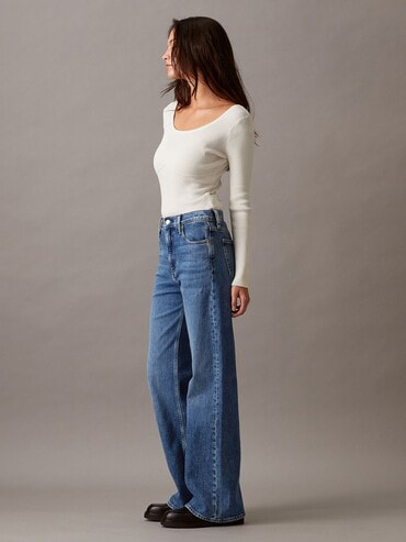 Wide Leg]ジーンズ(デニムパンツ) - ワイドレッグジーンズ