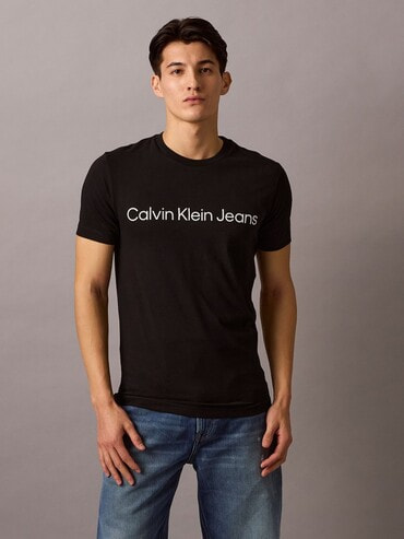 calvin klein バッジリブ ショートスリーブ Tシャツ