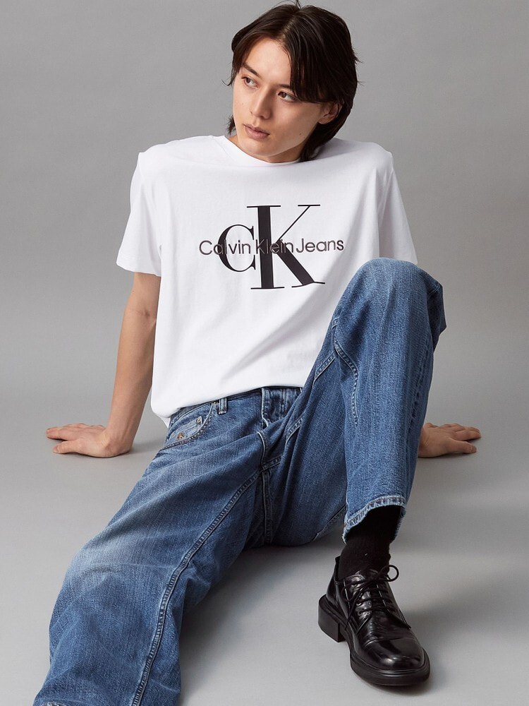 Calvin Klein モノグラム エンブロイド Tシャツ-hybridautomotive.com