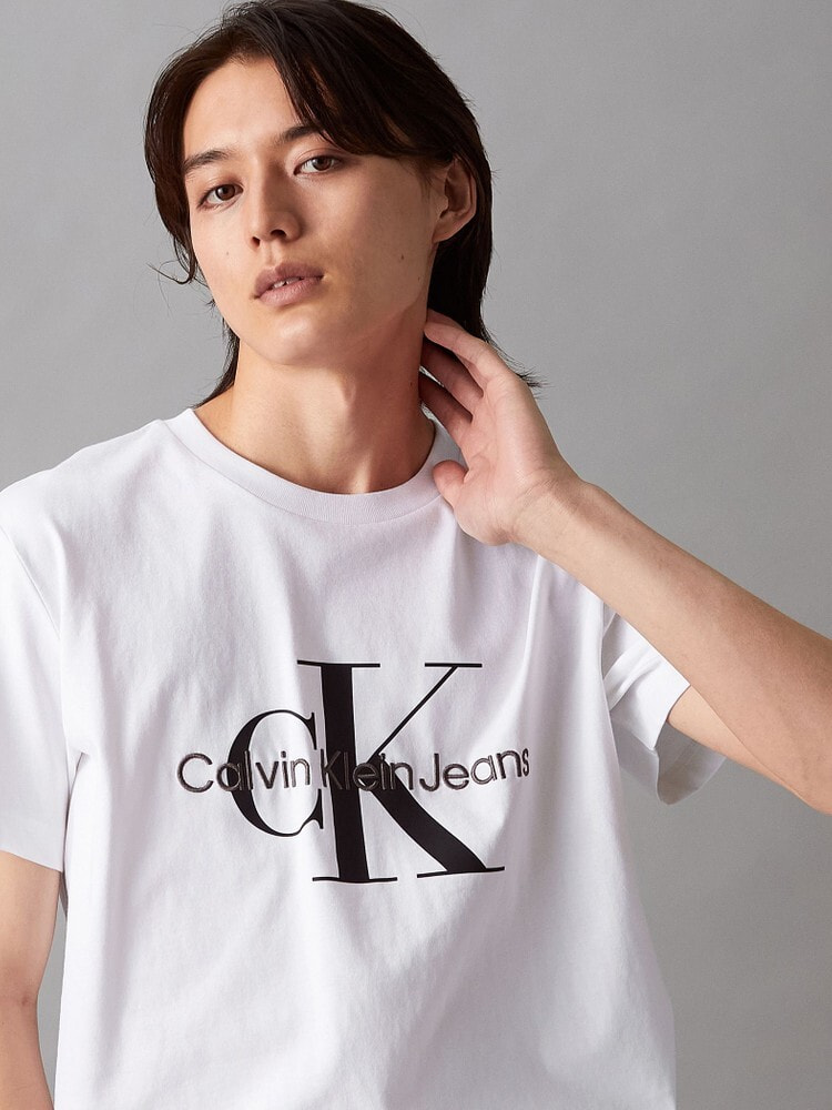 全新品【完売品】Calvin Klein モノグラムエンブロイド Tシャツ トップス