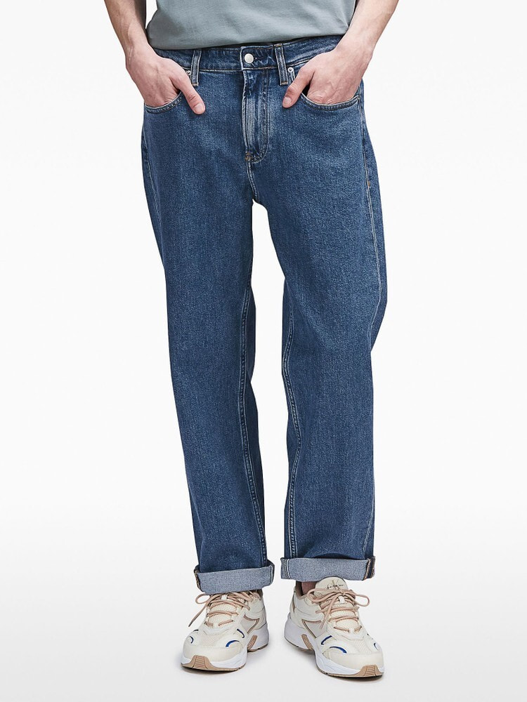 Calvin Klein jeans　デニムパンツ　白　W27　ペイント 柄 デニム/ジーンズ 最大12%OFFクーポン