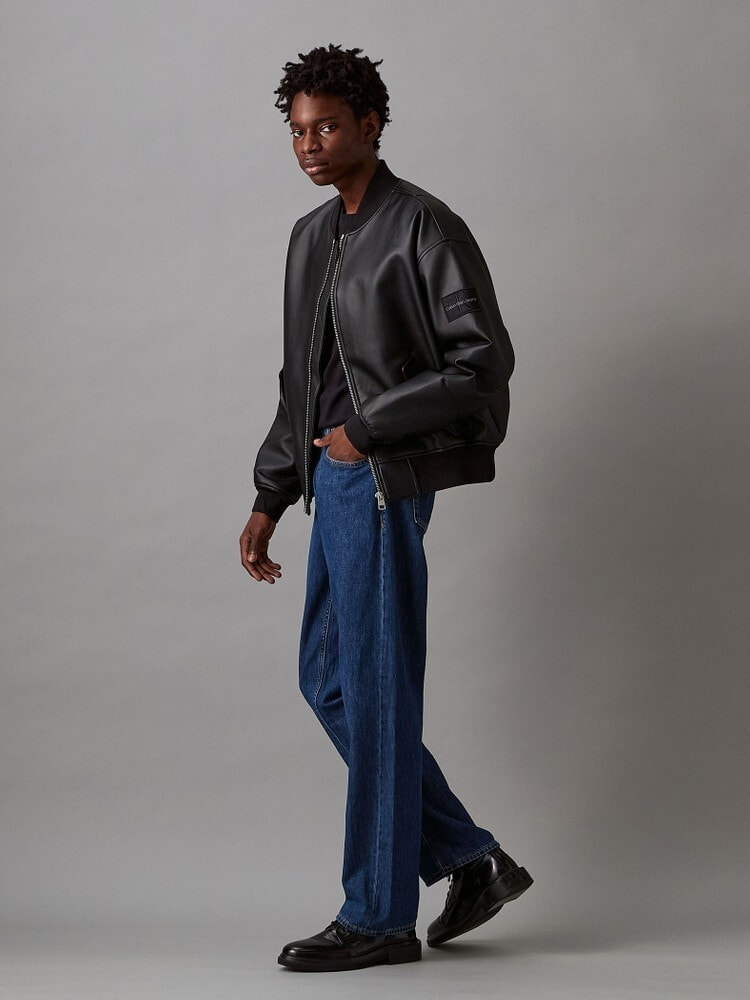 カルバンクラインジーンズ　レザージャケット Calvin Klein カルバンクライン シングル ライダースジャケット