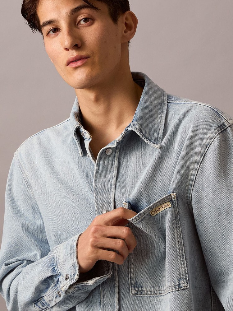 23×DENIM ライトブルーデニムシャツ　32サイズ デニムシャツ ライトブルー 長袖｜Yahoo!フリマ（旧PayPayフリマ）