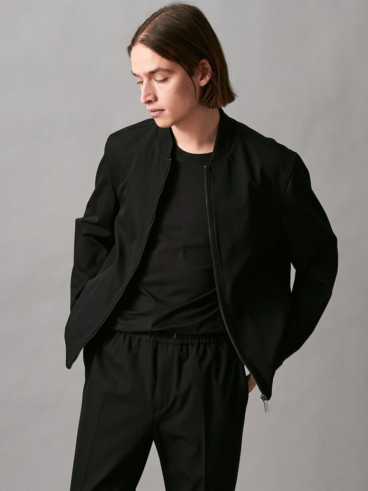 格安店舗カルバンクライン　CPOシャツジャケット　XL　ブラック　ピスネーム　オンワード ジャケット・アウター