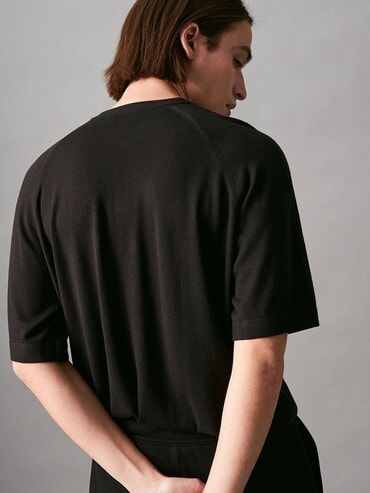 ニットシルクブレンドTシャツ | カルバン・クライン 公式オンラインストア