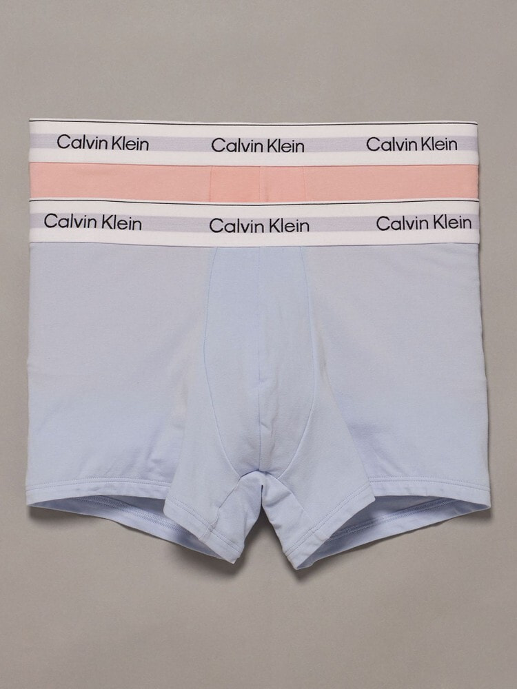 Calvin Klein アンダーウェア NB2380 カルバンクライン ボクサー トランクス メンズ 3枚セット ローライズ ボクサーパンツ  コットンストレッチ 下着 ブランド シンプル 無地 かっこいい 男性 プレゼント ギフト 誕生日 お祝い CK グレー&frasl;ブルー&frasl;アイボリー S M L カルバンクライン メンズ アンダーウェア トランクス コットン Calvin Klein Icon Cotton Stretch 5 pack boxer briefs Black ブラック