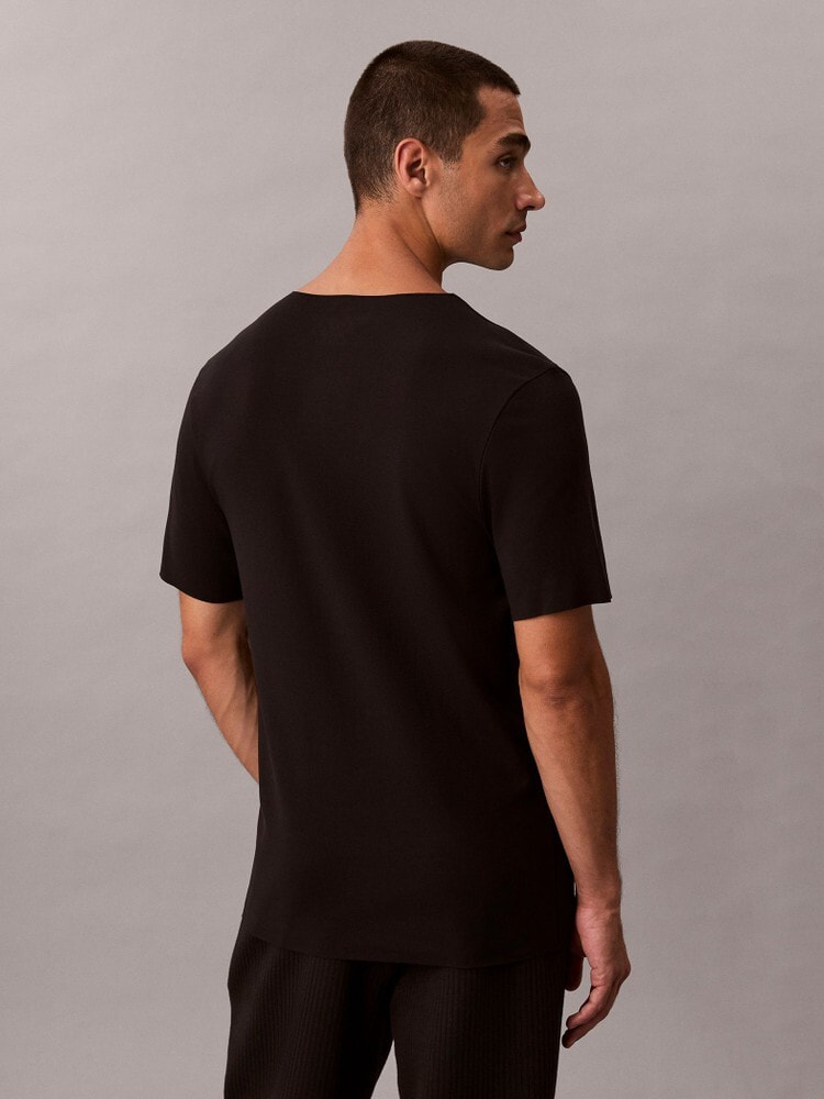 Tシャツ - Ck Black Cotton ショートスリーブクルーネックTシャツ
