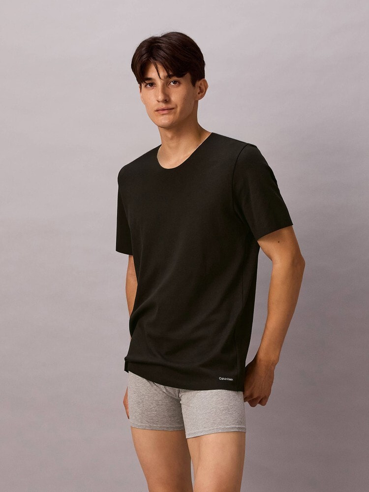 Tシャツ - Ck Black Cotton ショートスリーブクルーネックTシャツ 21