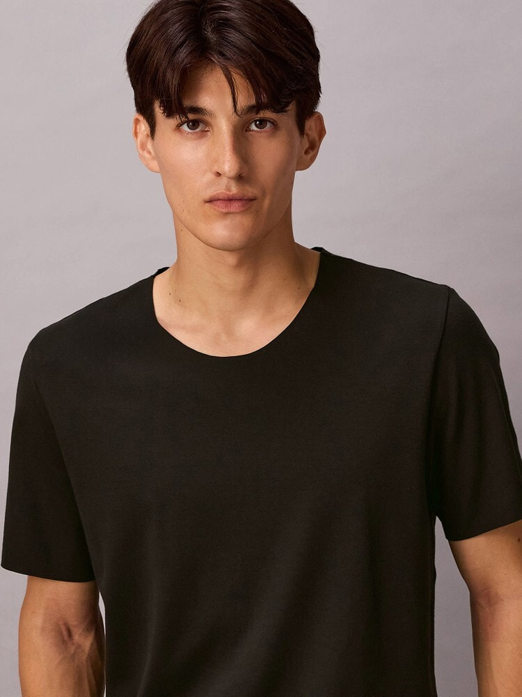 Tシャツ - Ck Black Cotton ショートスリーブクルーネックTシャツ 23