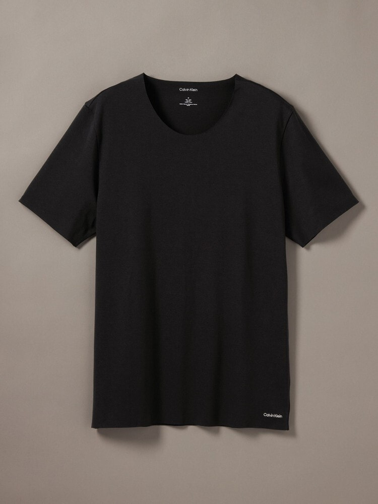 Tシャツ - Ck Black Cotton ショートスリーブクルーネックTシャツ