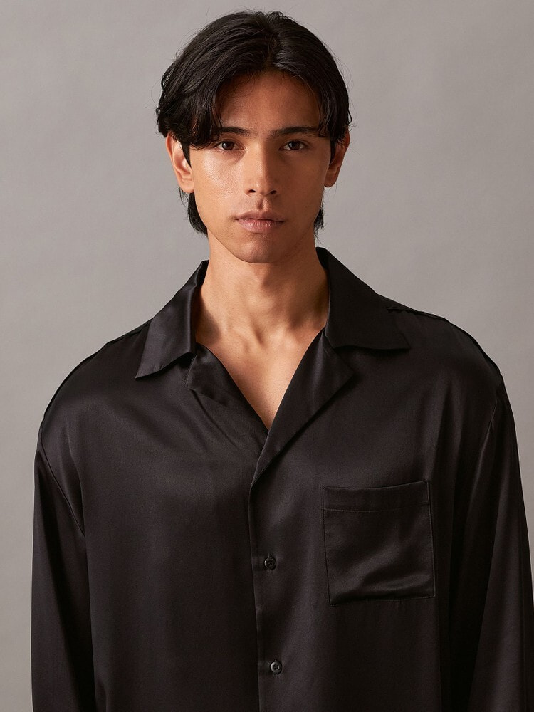 ギャラリーデプトシルクシャツ スリープウェア - シルクサテンシャツ | カルバン・クライン 公式