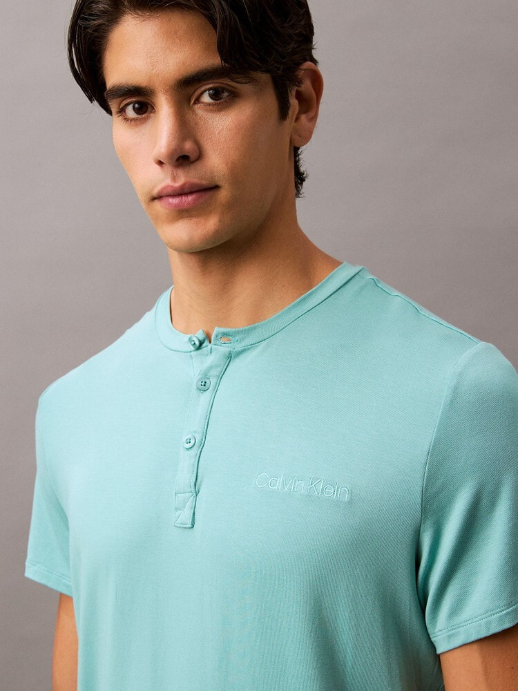 Tシャツ - Ultra Soft Modal モダールヘンリーネックショート