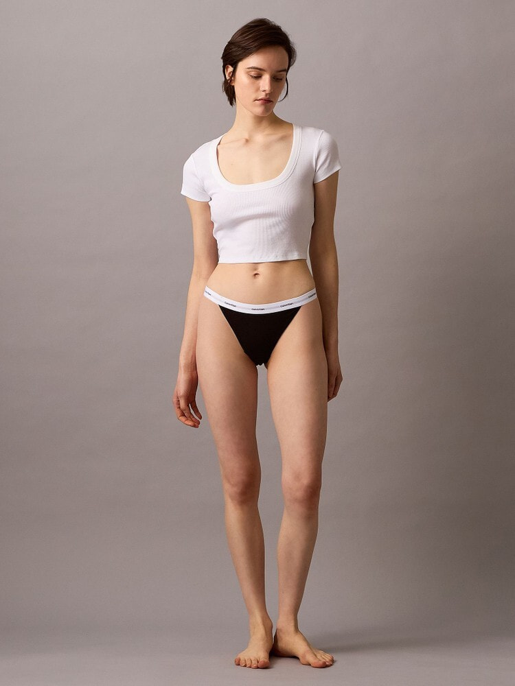 タンガ - Cotton Stretch Rib ハイレッグタンガ 21