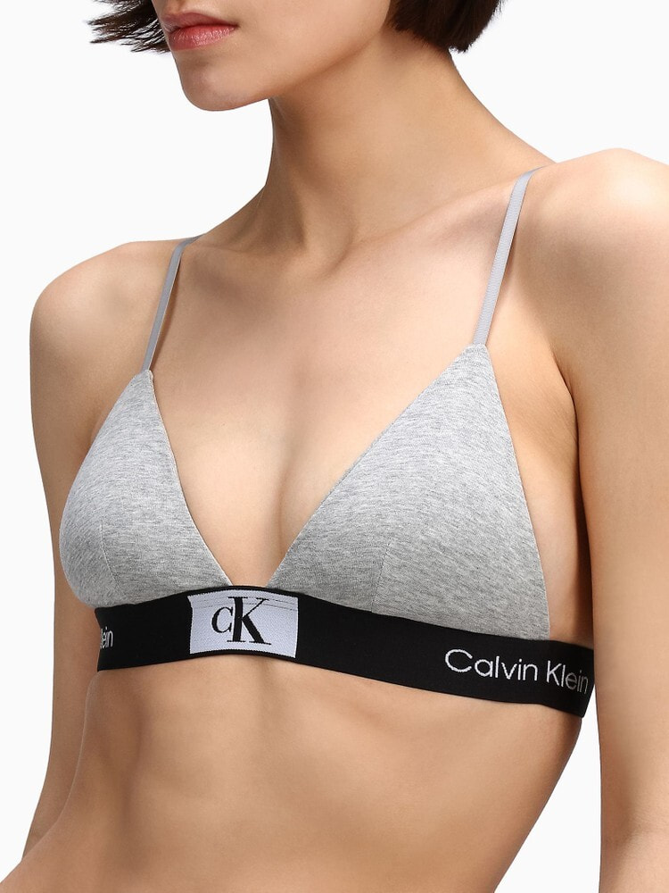 CALVIN KLEIN 1996 COTTON - ライトリーライン トライアングルブラ 