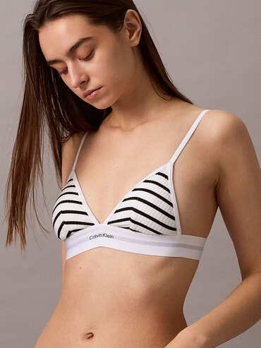 ブラ - Cotton Stretch Rib ライトリーライントライアングルブラ ブラ - Cotton Stretch Rib ライトリーライントライアングルブラ