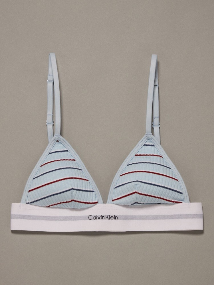 プラクルアン ブラ - Cotton Stretch Rib ライトリーライントライアングルブラ