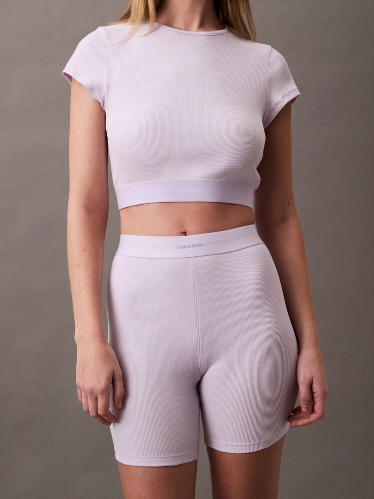 １着でも送料無料 Cotton - ショートパンツ Stretch リブバイカーショート Rib バッグ