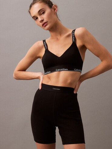 ショートパンツ - Cotton Stretch Rib リブバイカーショート