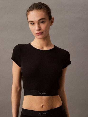 Tシャツ - Cotton Stretch Rib リブクロップドTシャツ