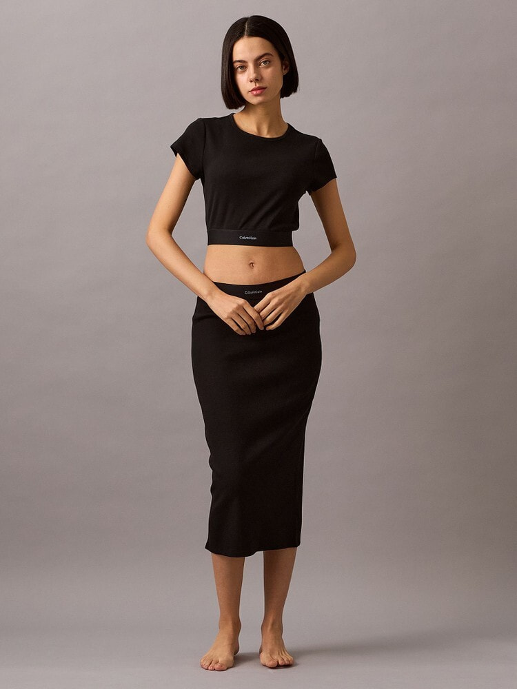 Tシャツ - Cotton Stretch Rib リブクロップドTシャツ
