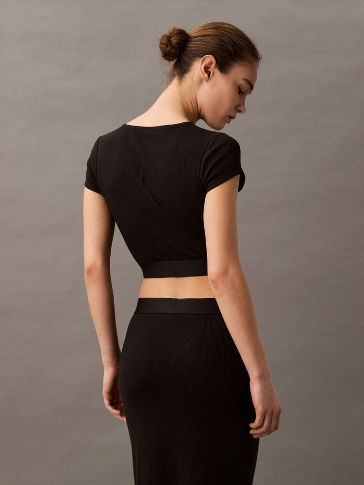 スカート - Cotton Stretch Rib リブスカート[My Calvins10%OFF