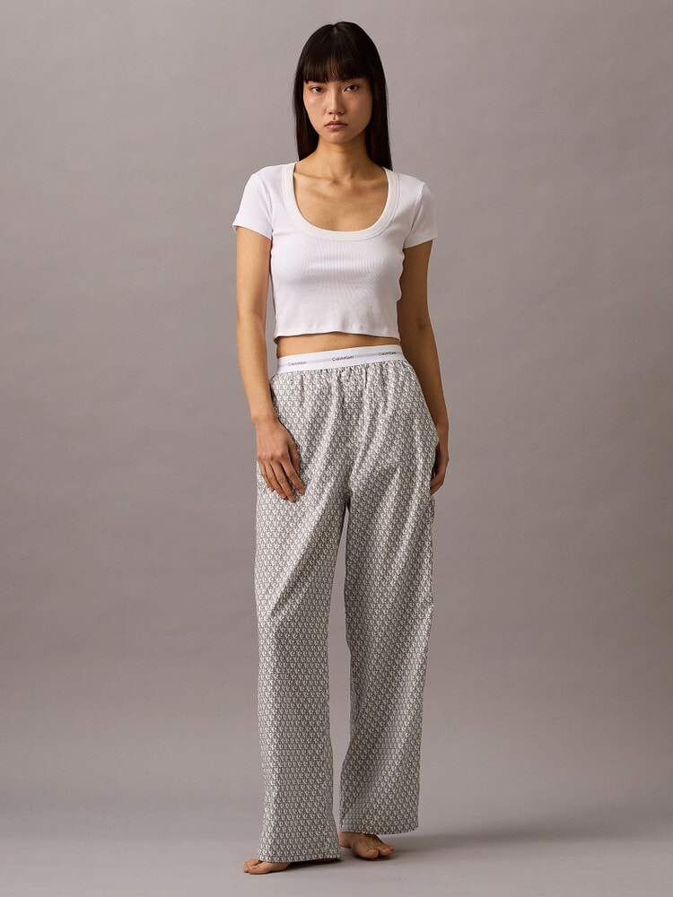 パンツ - Cotton Poplin ロゴウエストバンドポプリンパンツ | カルバン