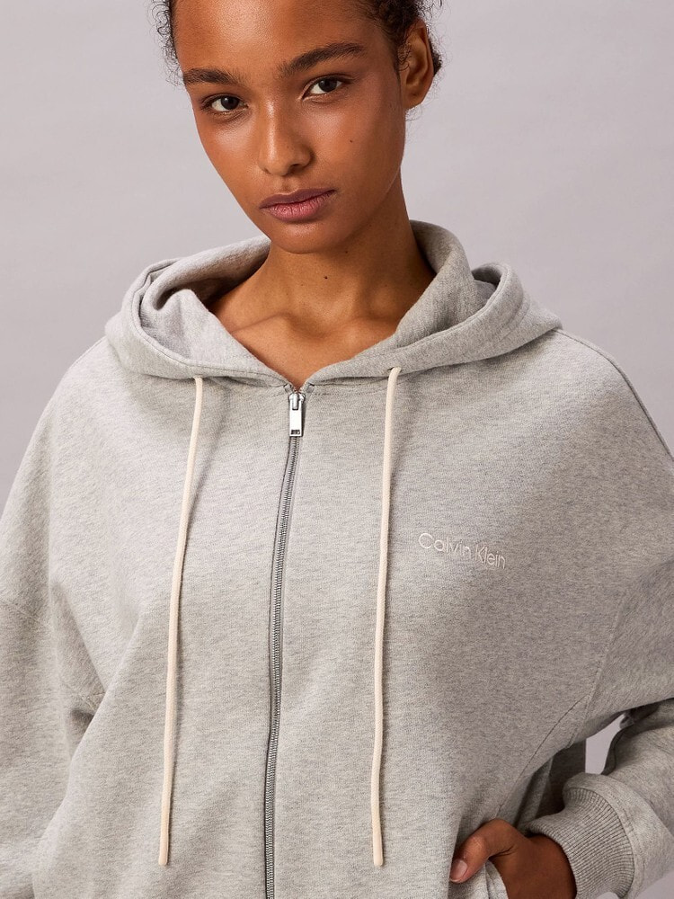 パーカー - Cotton Blend Terry フルジップスウェットパーカー