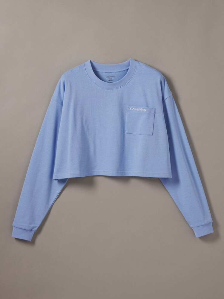 トップス - Logo Cotton Jersey ロゴジャージーロングスリーブクロップドTシャツ 29