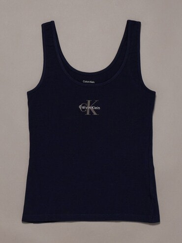 タンクトップ - Cotton Stretch Lounge CK グラフィックタンクトップ