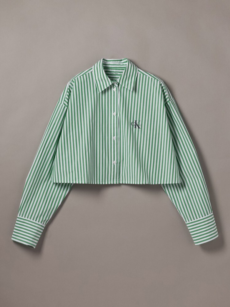 シャツ - Cotton Poplin CKグラフィッククロップドポプリンシャツ 7