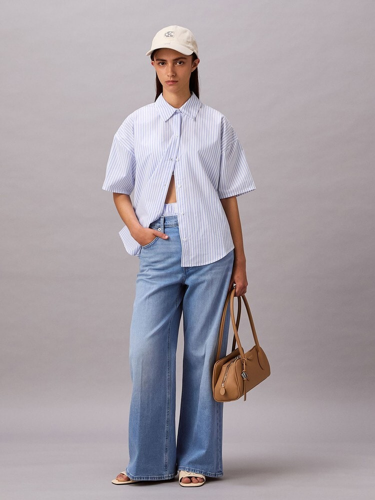 シャツ - Cotton Poplin リラックスポプリンショートスリーブシャツ 10