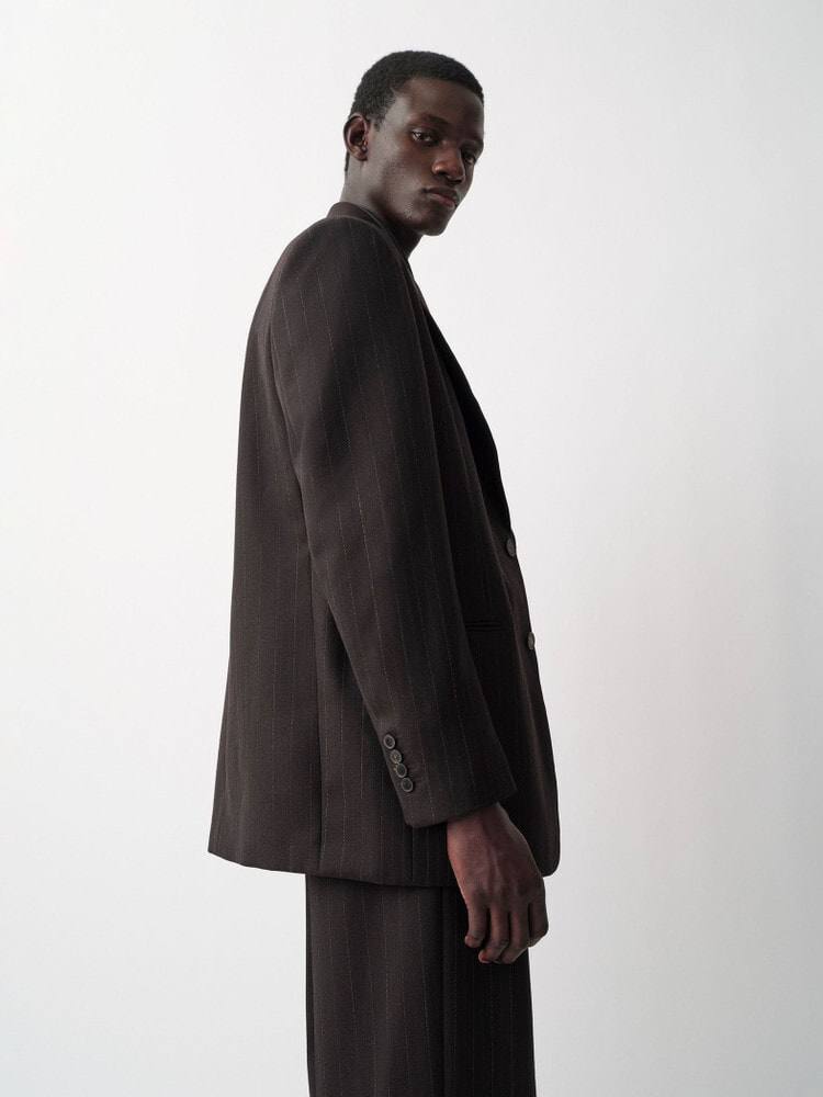 ジャケット - ウールピンストライプテーラードジャケット | カルバン