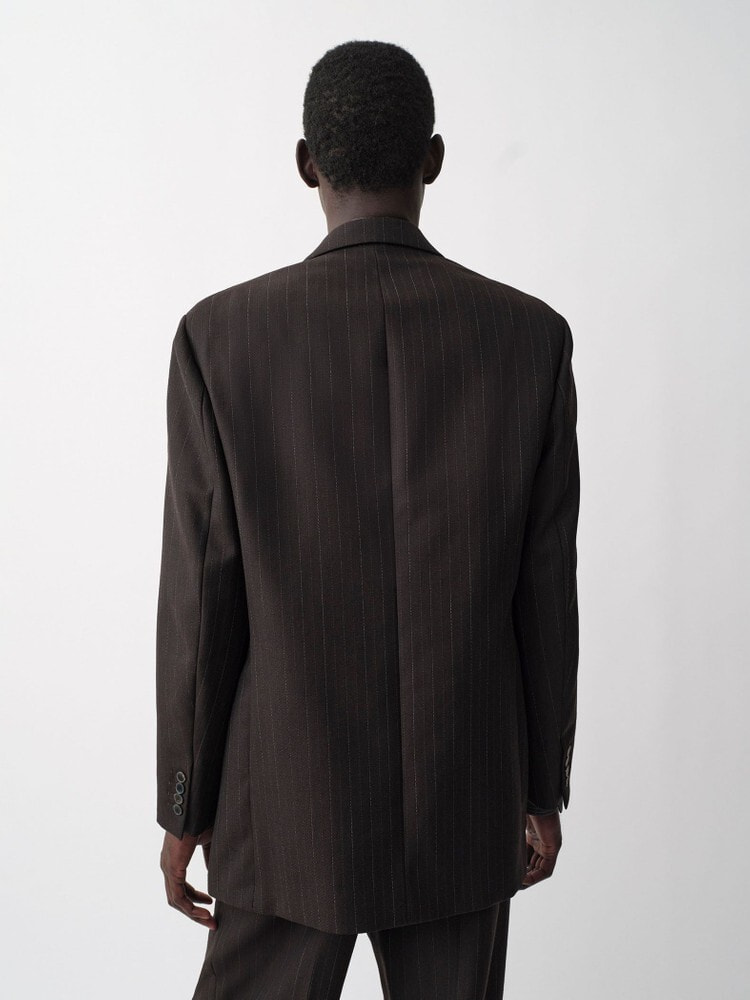 ジャケット - ウールピンストライプテーラードジャケット | カルバン