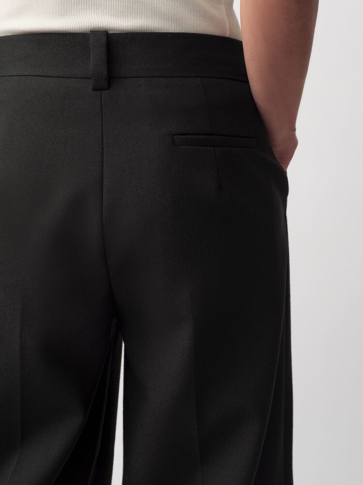パンツ - ウールハイウエストワイドレッグパンツ 5