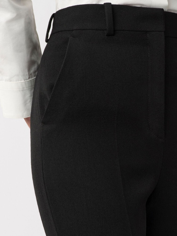 パンツ - ウールギャバジンハイウエストスリムパンツ 4