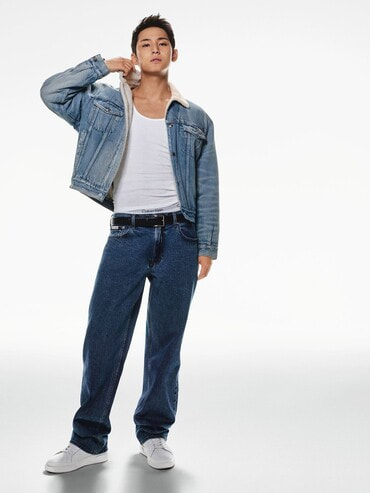 【 】◆CKJeans カップソールシューズ◆送料無料◆ スニーカー - チャンキーソールレザースニーカー | カルバン