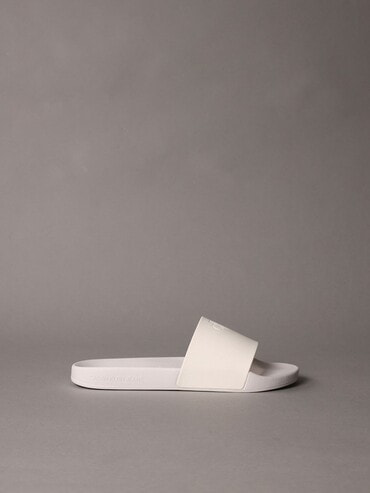 サンダル - スライドモノグラムサンダル | カルバン・クライン