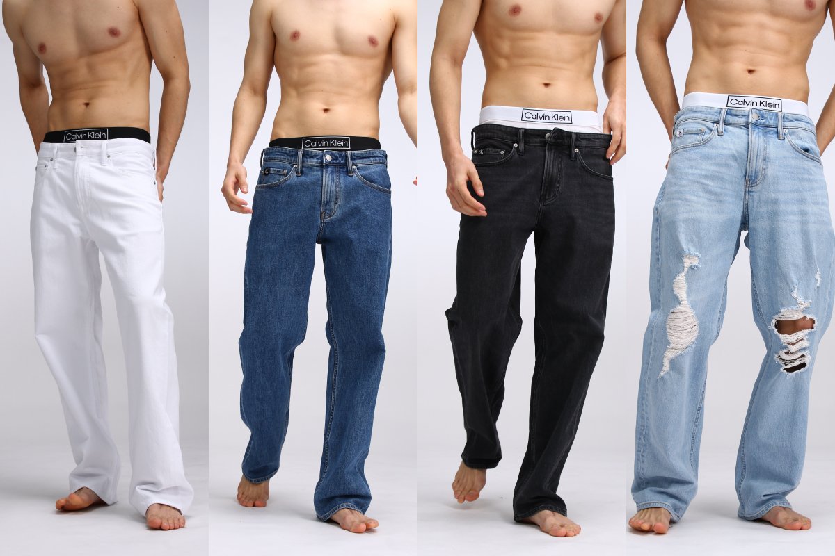 Calvin Klein Jeans　カルヴァンクライン　ダメージデニムパンツ